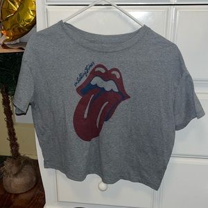 Rolling stone crop top